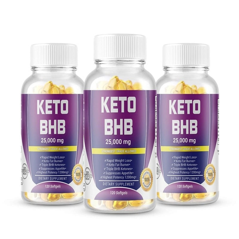 3X KETO BHB 25,000mg PURE Ketone 120 count