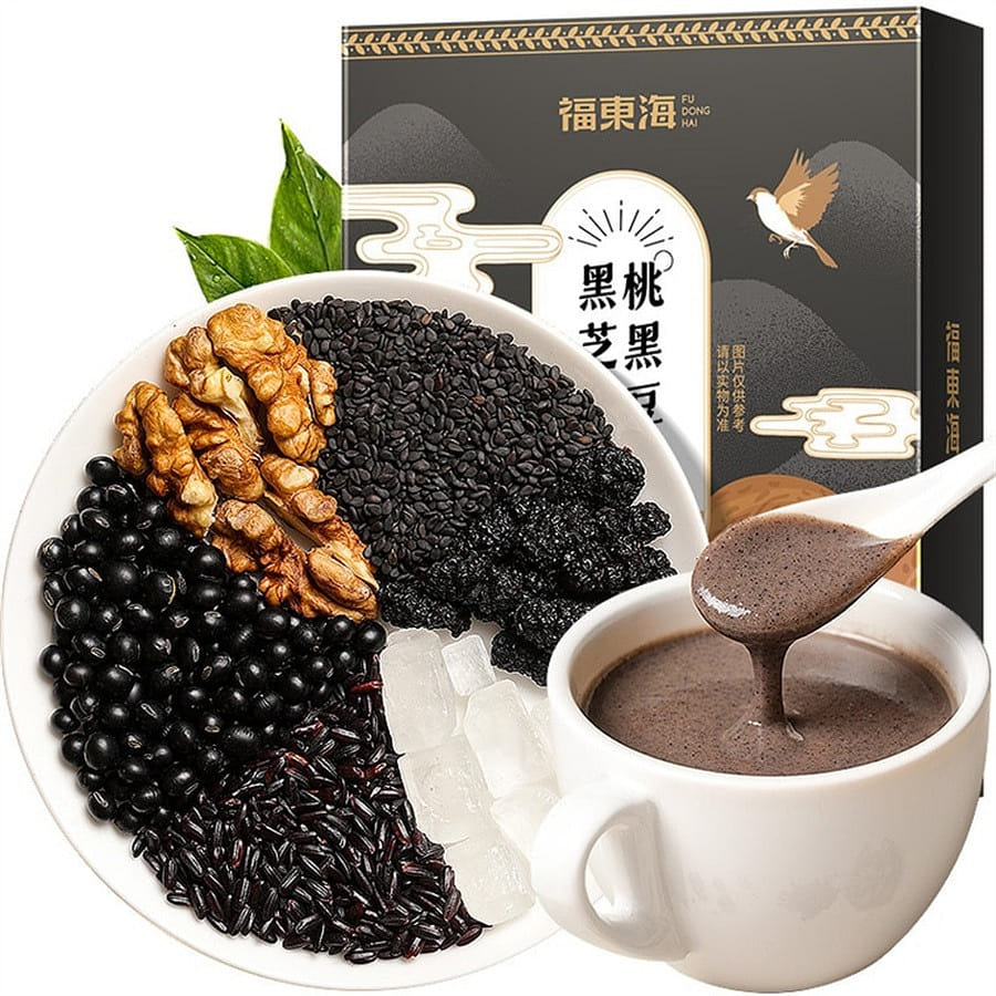 Black Sesame Walnut Black Bean Powder Instant Drink Meal Replacement Powder 200g 200 g