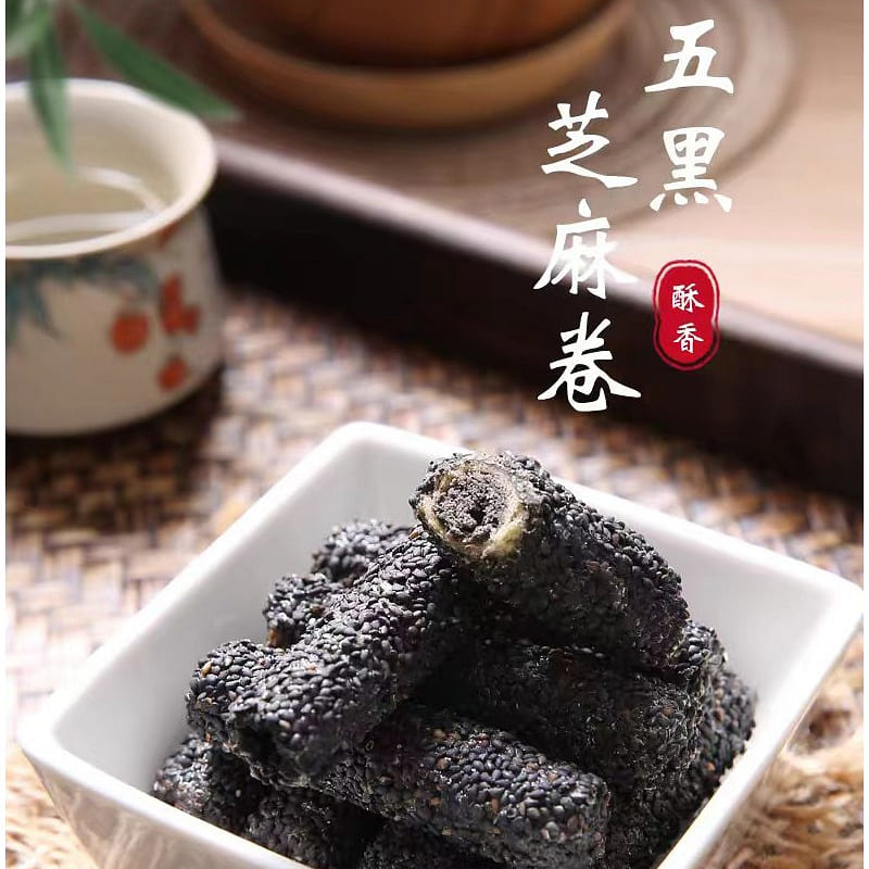 Qi Wang Five black sesame roll 230g*1 bag 230 กรัม