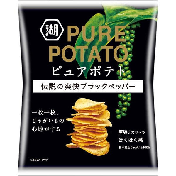 [Japan Direct Mail] KOIKEYA Pure Potato Thick Cut Pepper and Rock Salt Flavor 52 그램