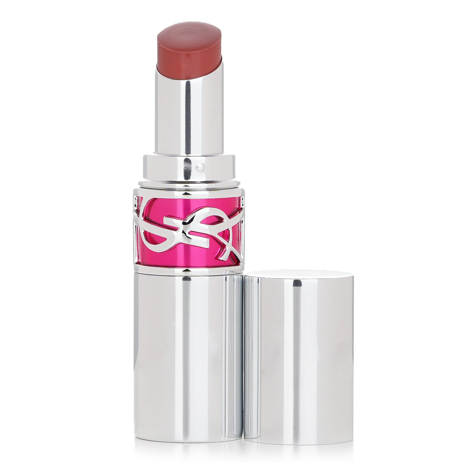 Yves Saint Laurent New Silver Tube Lipstick #15 Showcasing Nude 3.2g/0.11oz 3.2 グラム