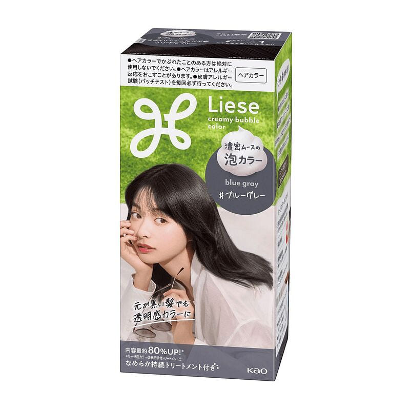 카오 리제 프리티아 버블 염색약 블루 그레이 115mL 115 밀리리터