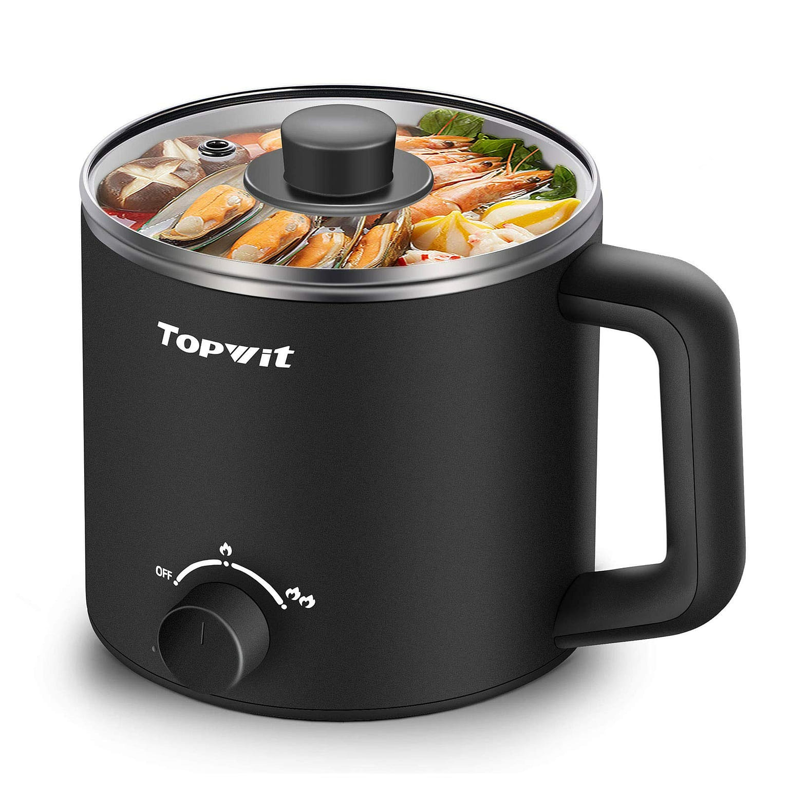 Hot Pot Electric,1.6L Ramen Cooker,Shabu-Shabu Pot 1 each