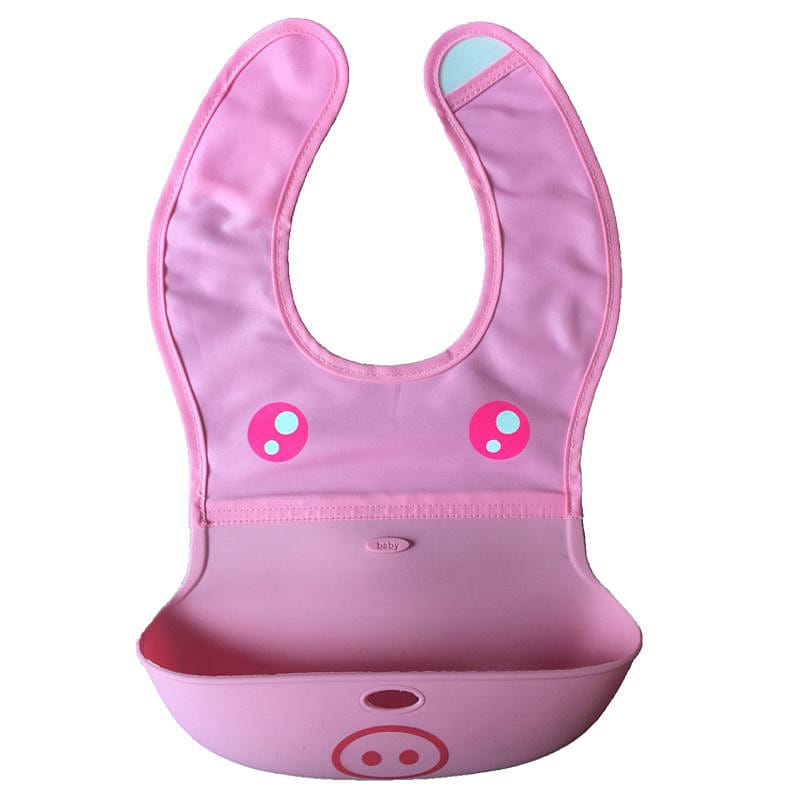 Nectar Baby Cloth and Silicone Bib-pink pig 1 개