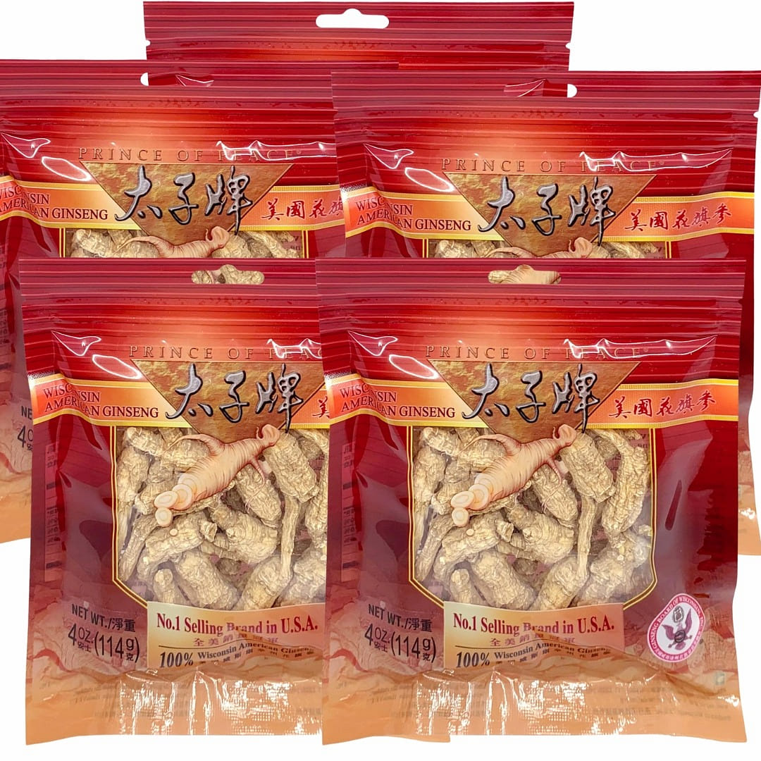 POP Wisconsin American Ginseng Roots 4oz X 5 BAGS 1 개