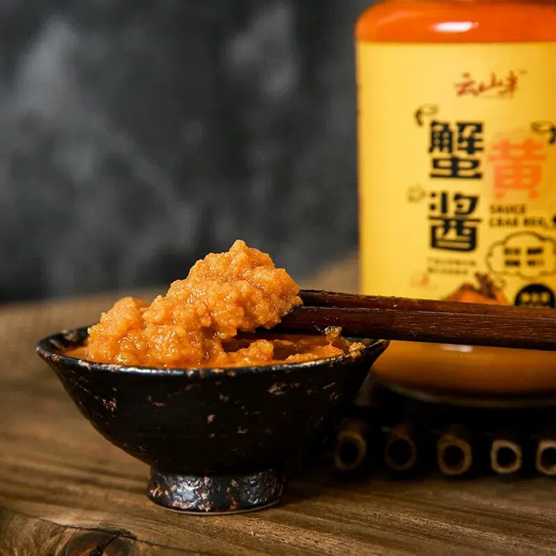 Yunshan Half Crab Roe Sauce Instant Crab Roe Paste Bald Butter Bibimbap Mixed Noodle Sauce Seafood Crab Roe Crab Meat Sauce 120g*1 bottle 120 กรัม