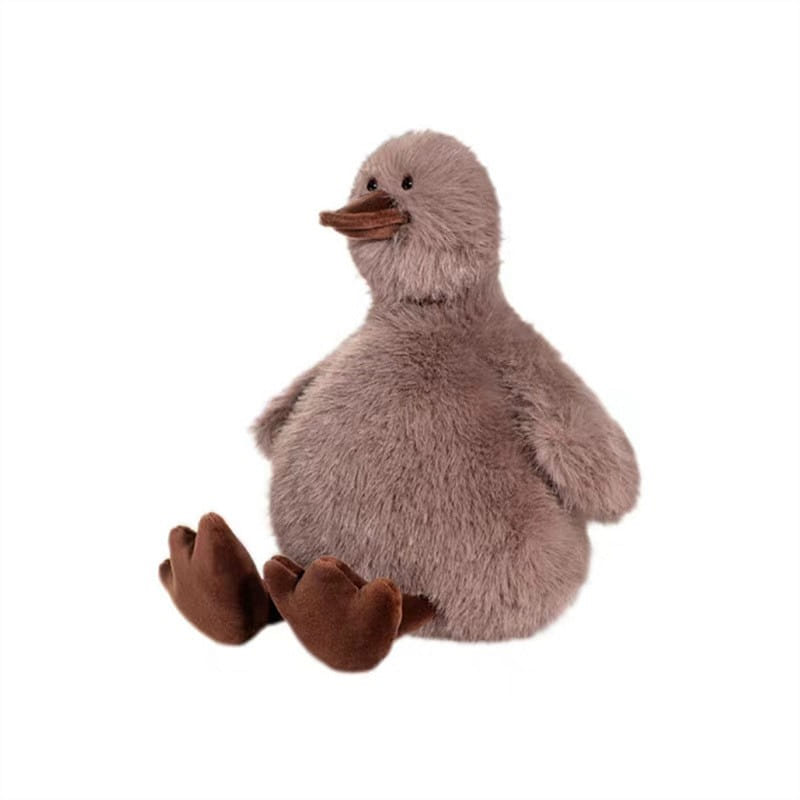 Ladom Duck Duck Plush Toy Birthday Gift Furry Anti-Real Doll-Brown 45CM 1 อัน
