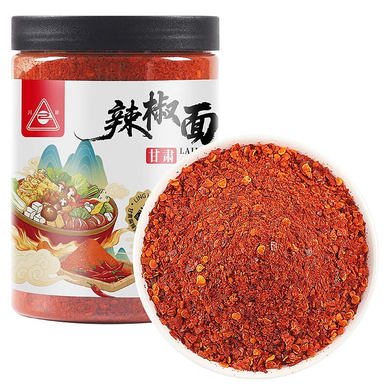 川珍 甘肅辣椒麪 天水麻辣燙辣椒油火鍋蘸料中粗微辣 250 克