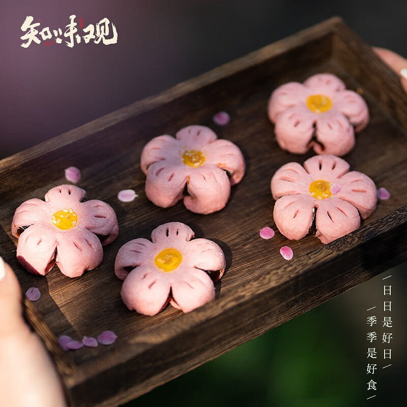 Know taste view peach blossom crisp cream red bean filling Hangzhou specialty wi 1 each
