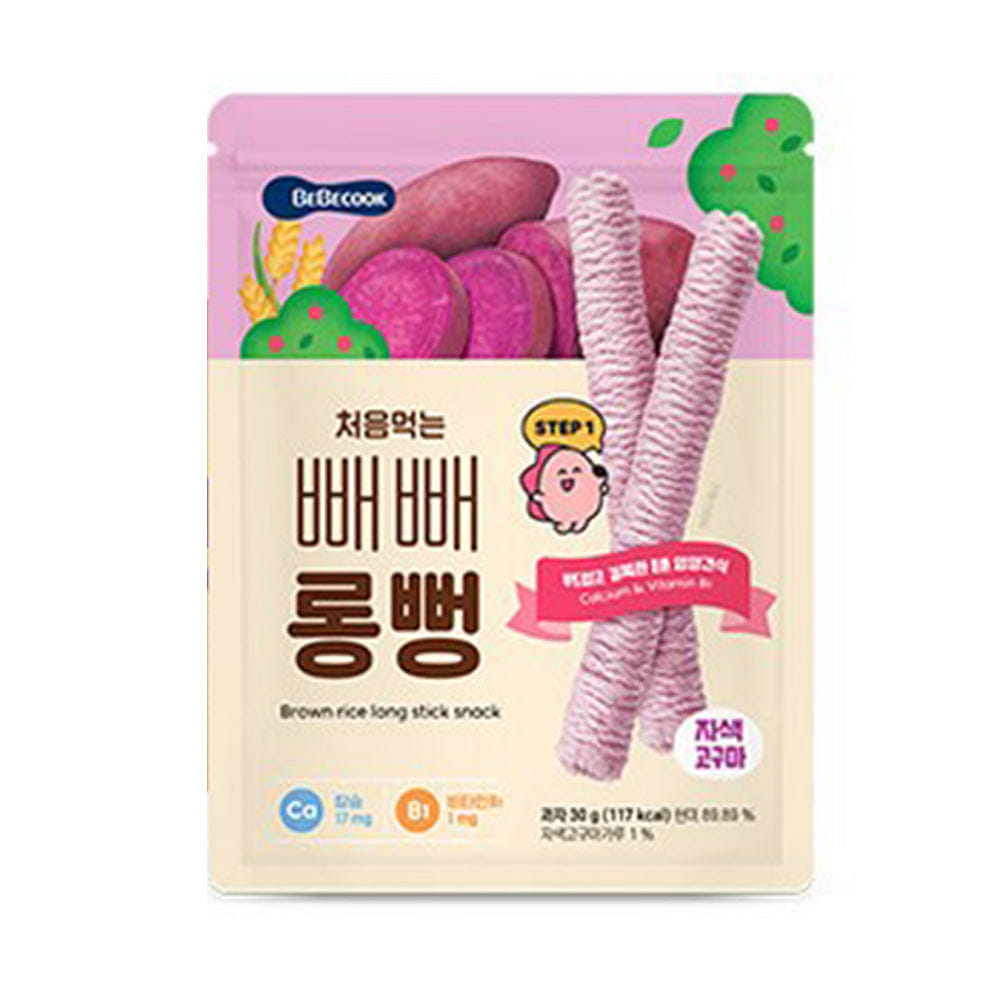 BeBecook Brown Rice Long Stick Snack (Step1) Sweet Potato 30 g