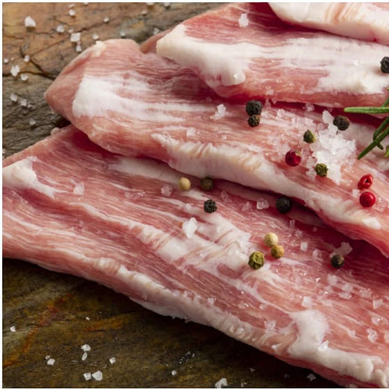 weee_frozen_K-BBQ Sliced Pork Jowl (Hang Jeong Sal) 1 lb