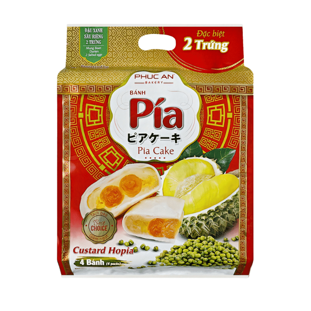 [PHÚC AN] Bánh Pía Size Lớn 2 Trứng Muối (Đậu Xanh - Sầu Riêng - Trứng Muối) - 21 oz