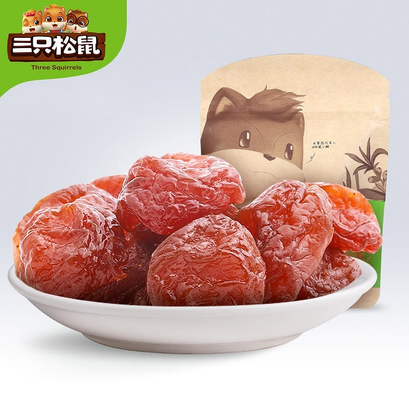 Three squirrels Honey half plum casual snack fruit Dried candied fruit Dried pru 116 그램