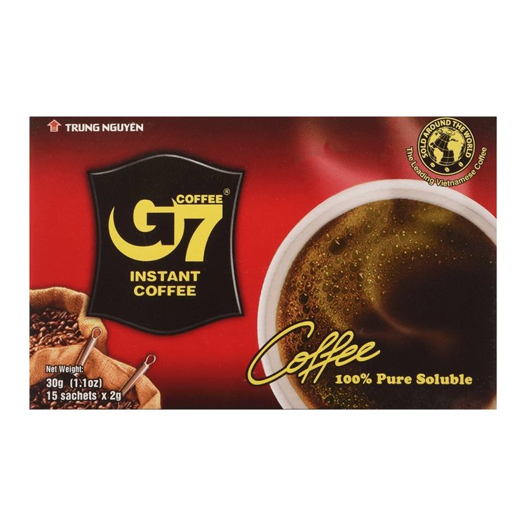 Get Trung Nguyen G7 Pure Black Instant Coffee 100% Pure Soluble