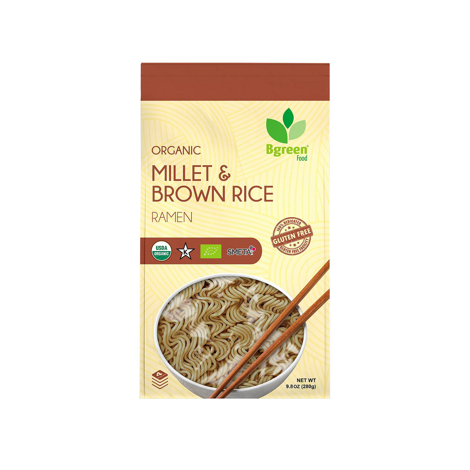 Bgreen Organic Millet & Brown Rice Ramen 9.8 온스
