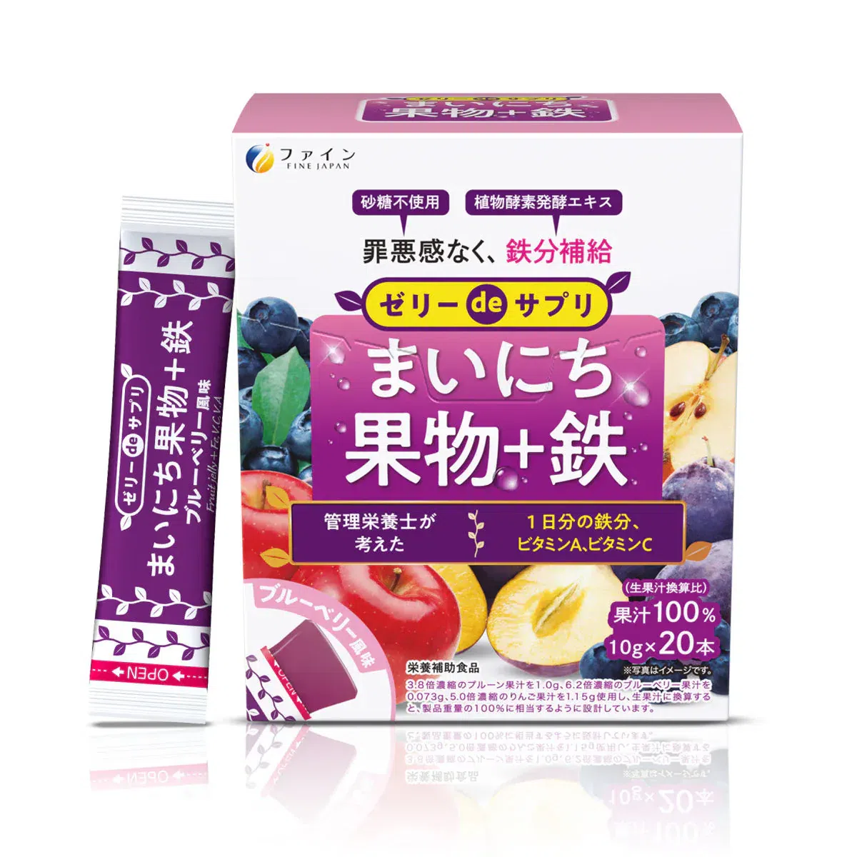 Fine Japan Everyday Fruit Jelly + Iron 1 box