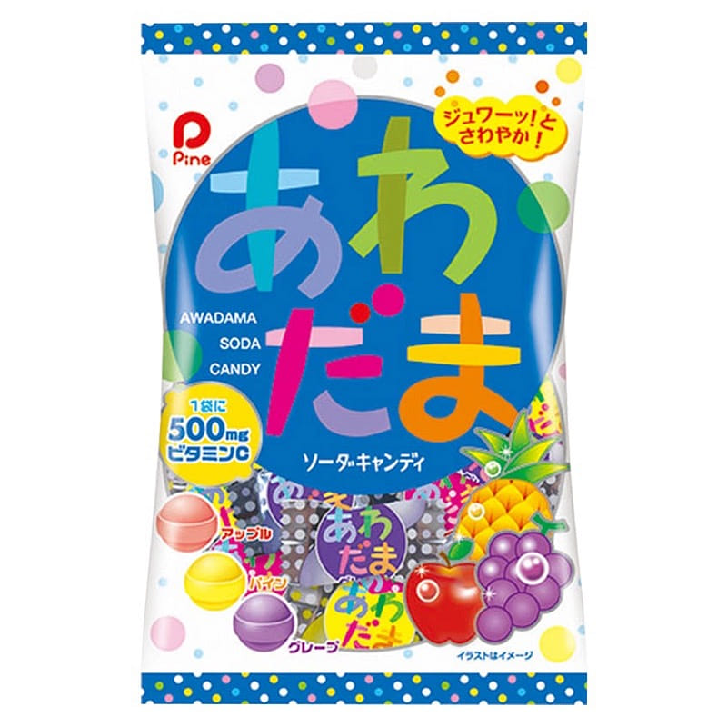 Japanese Fruits Soda Hard Candy AWADAMA Fizzy 120g 1 each