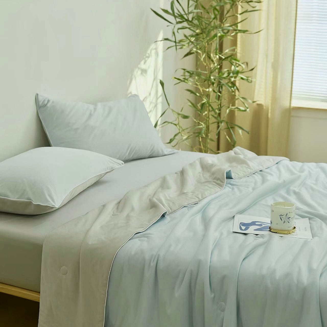 BedinOne Cooling Airy Comforter Set King Size-XLarge 4 파운드