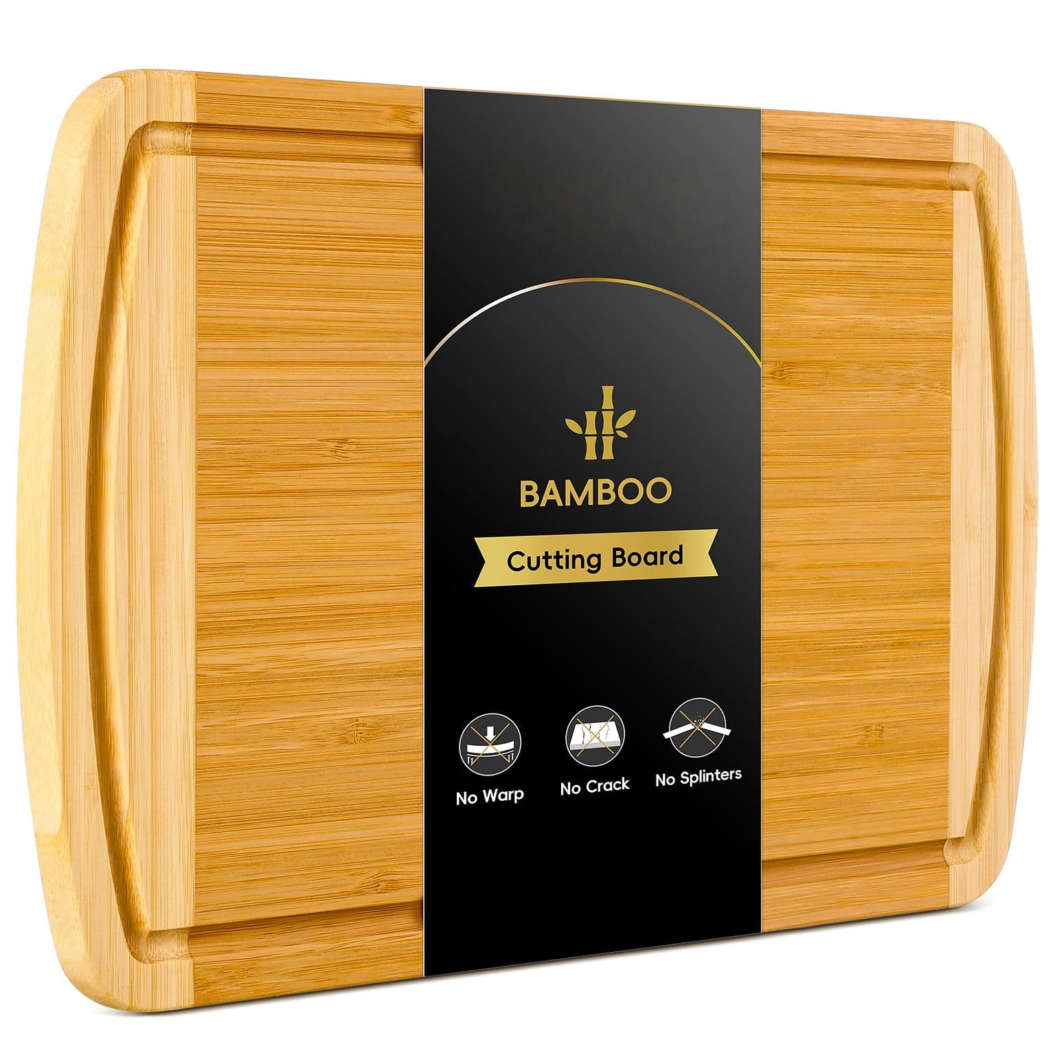 Large Wooden Cutting Board for Kitchen Meal Prep. 1 count