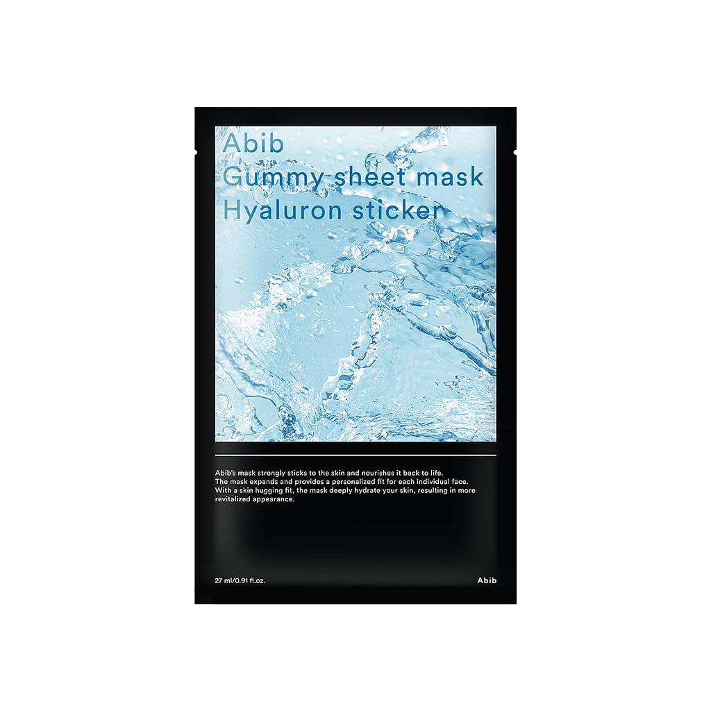 Abib Gummy Sheet Mask Hyaluron Sticker- 1 Box of 10 Sheets 27 밀리리터