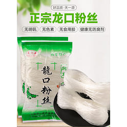 Authentic Longkou mung bean vermicelli from Shandong, white scallop, minced garlic - flavored oyster, cold - mixed pea - sprout - like dried rice vermicelli, 180g * 1 pack. 180 g