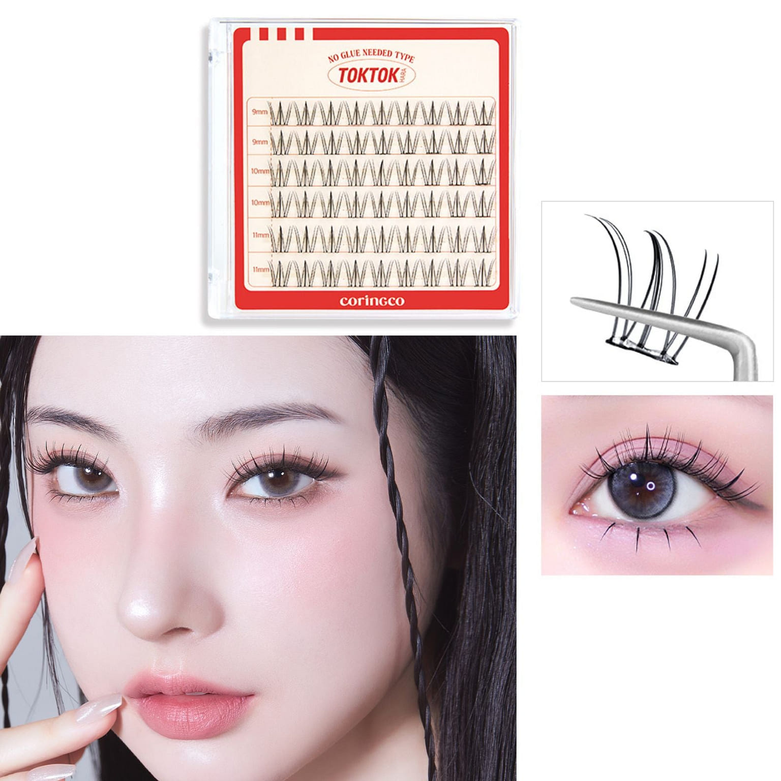 CORINGCO Toktok Hara False Eyelashes Cherry Coke 1 개