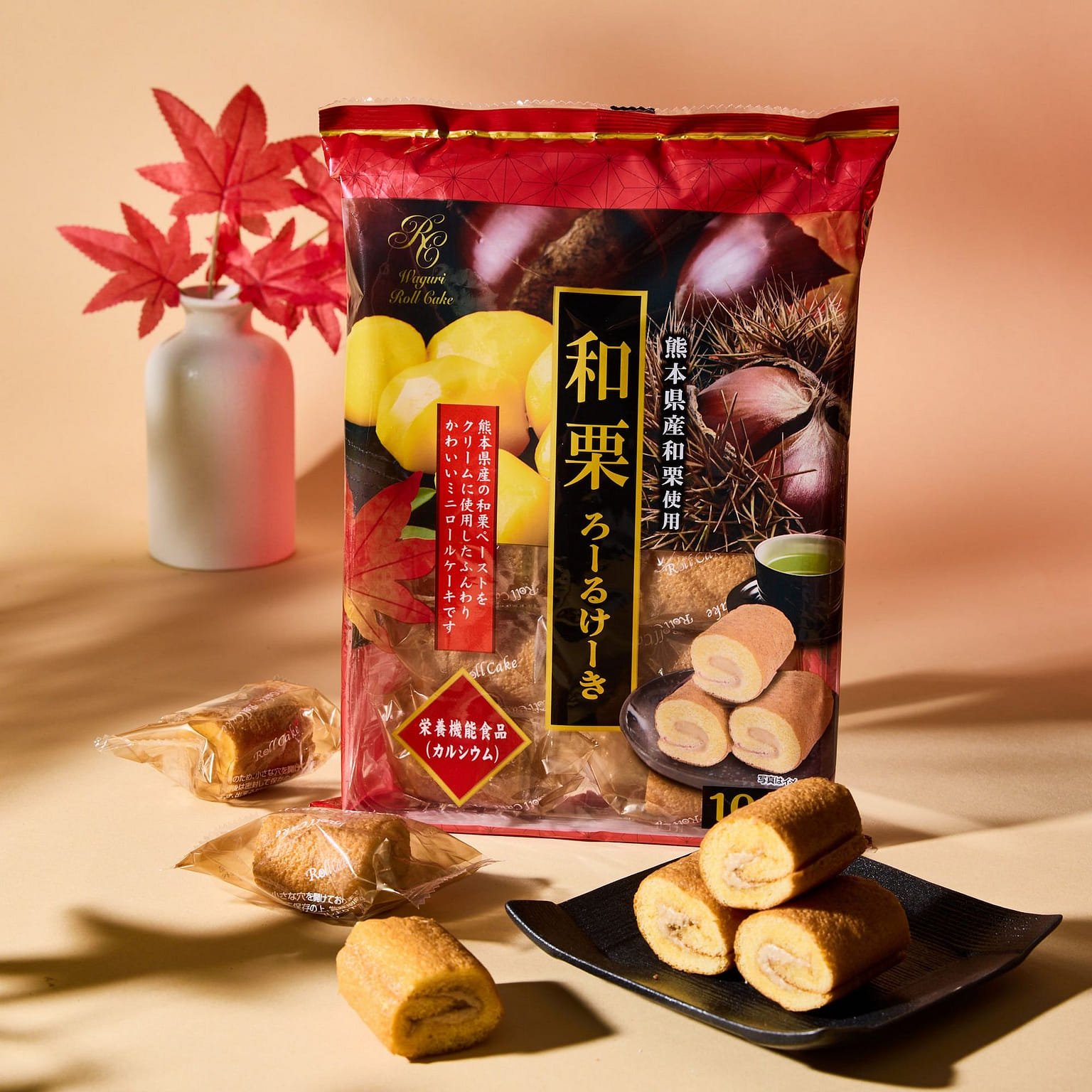 Kumamoto Chestnut Roll Cake (10 pieces) 159 그램