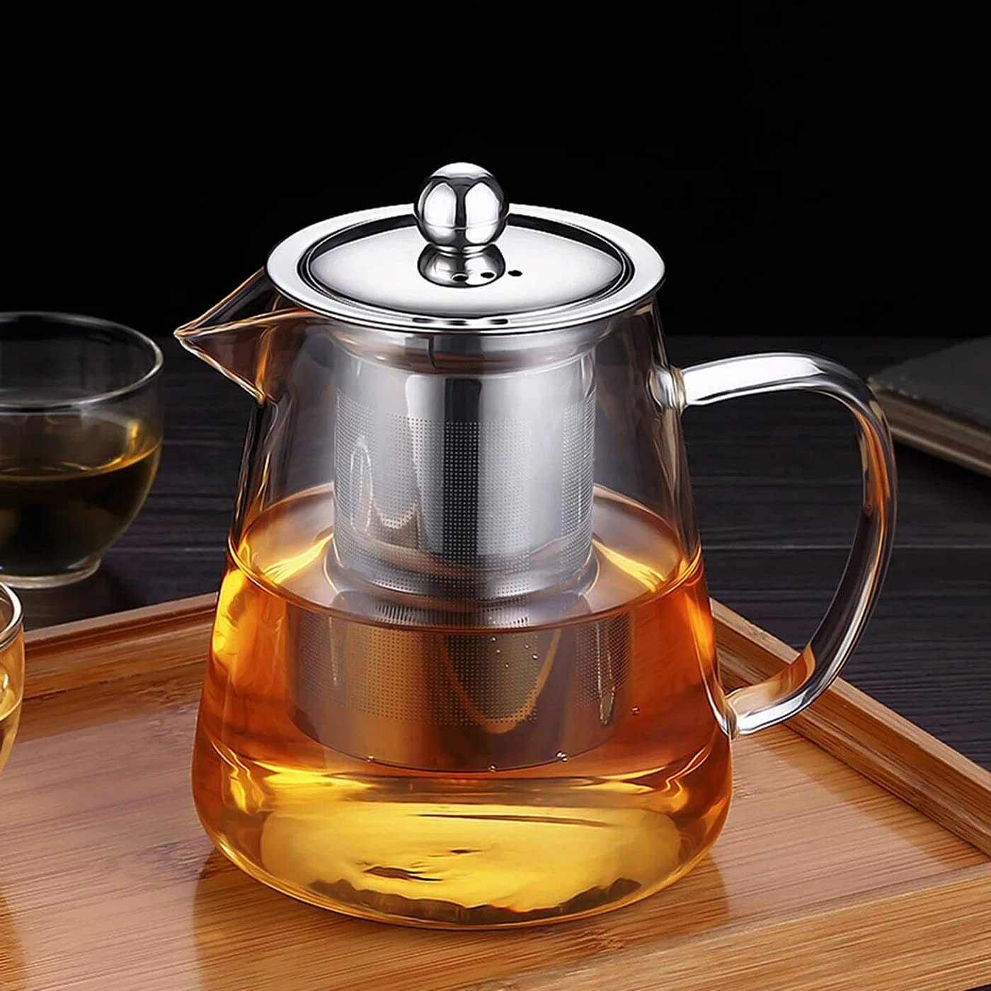 Mini Size Glass Teapot Tea Kettle 550ml 1 개