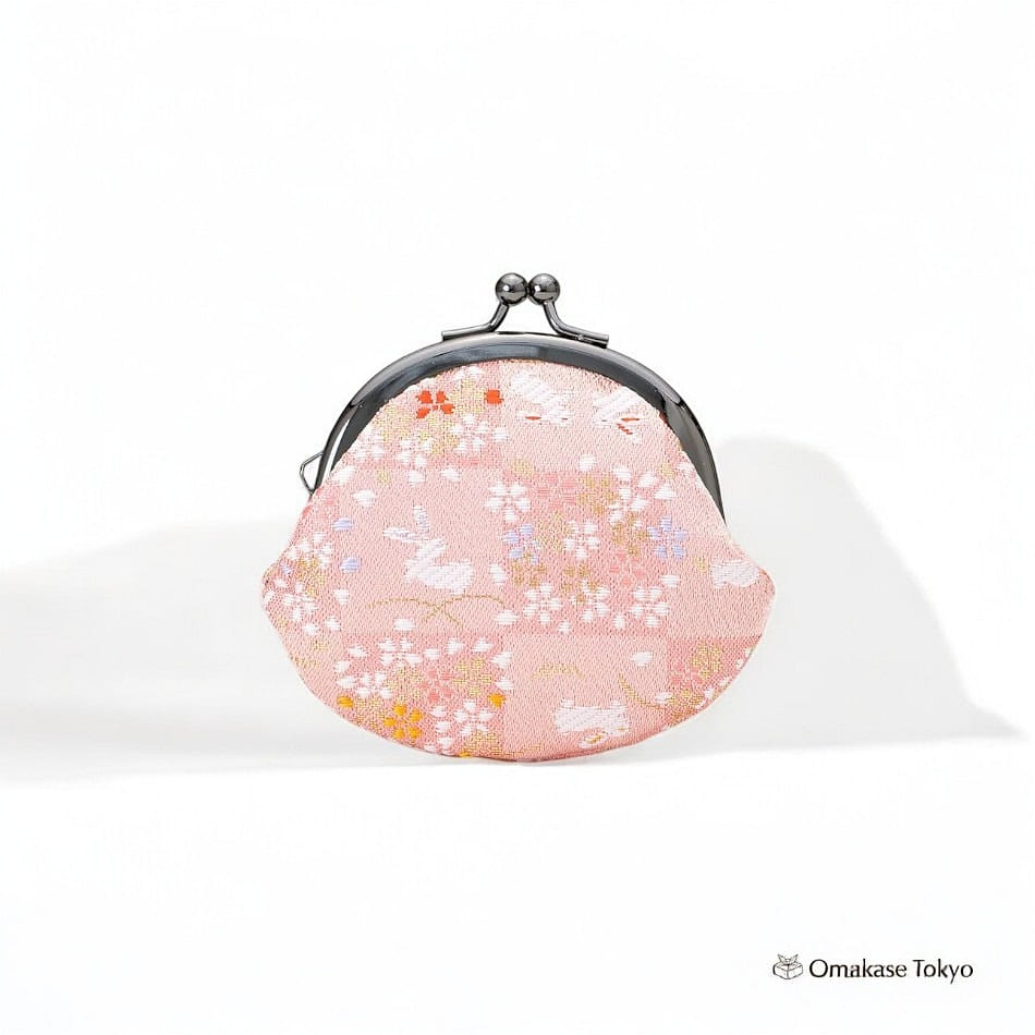 Kyoto Geibido Nishijin Weave Coin Purse Pink 140 g