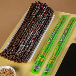 Ocean Rainbow Super Long Beans Dried Spicy Strips Spicy Vegetarian Beef Tendon 10g*10 packs 100 g