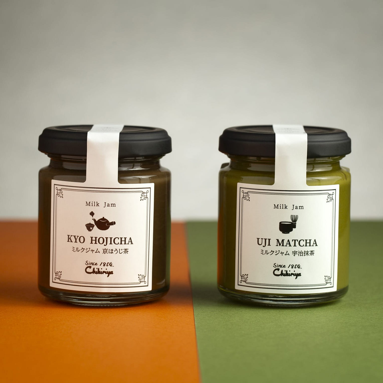 Chikiriya Gift Box - Matcha & Hojicha Green Tea Milk Jam - 7.76oz 1 개
