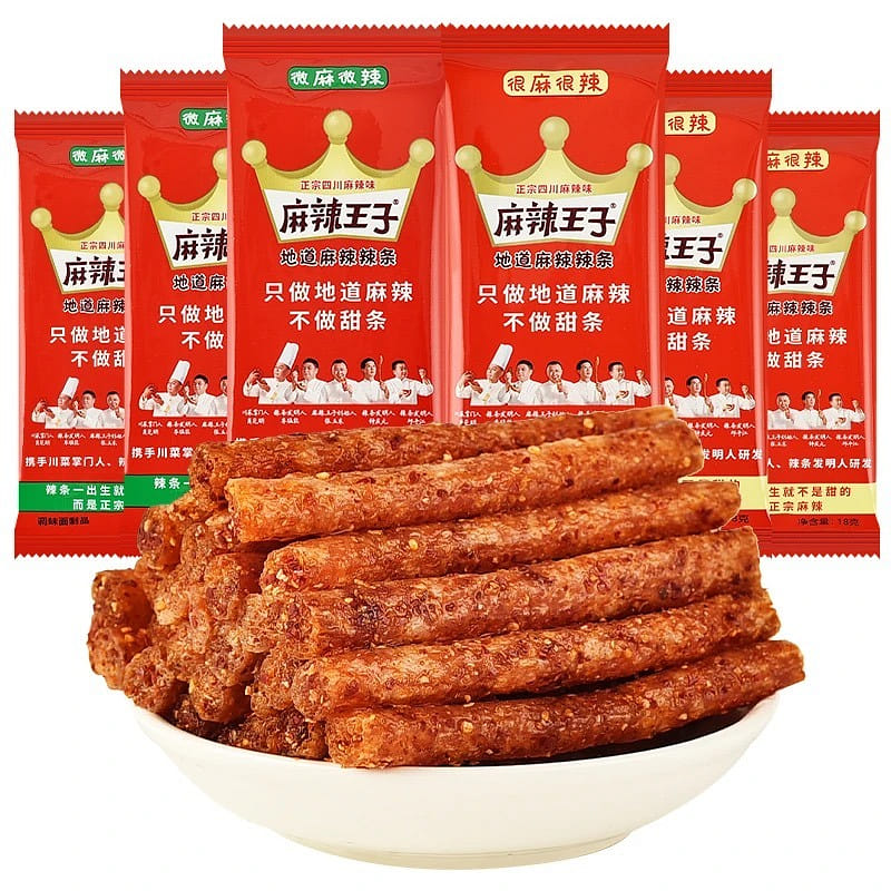 Spicy Prince Spicy Strips - Mixed Flavors 6 Packs 108 그램
