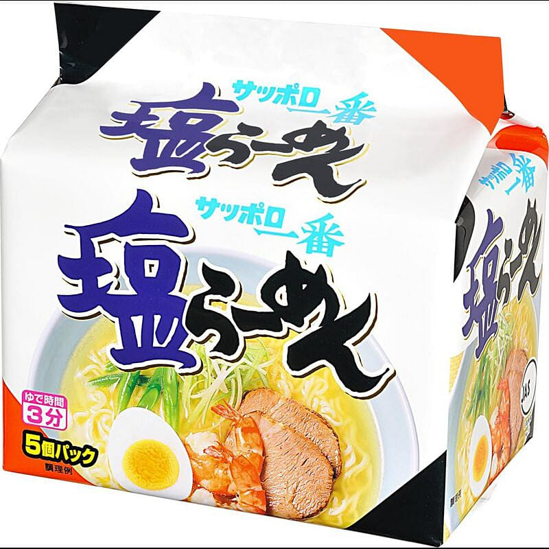 Sapporo Ichiban Shio Ramen 5-Pack (100g*5) 1 each