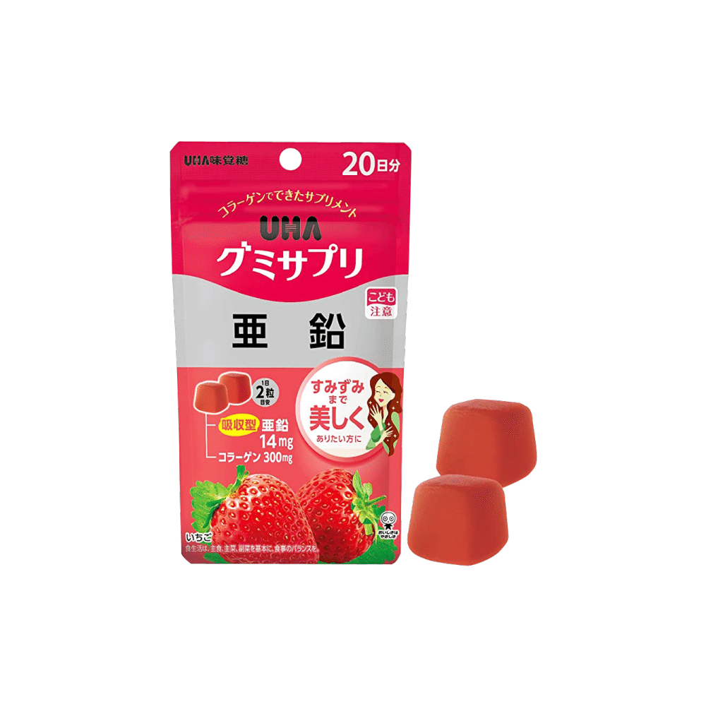 UHA Gummi Sugar Gummi Supplement Zinc 40 granules