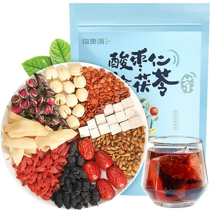 150g/5.3ozSour jujube kernel lily Poria cocos Mixed tea 150 กรัม
