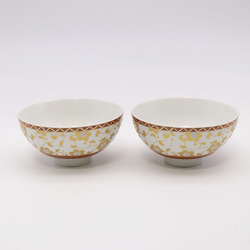 Kutani Ware Rice Bowl - White Dots 1 each