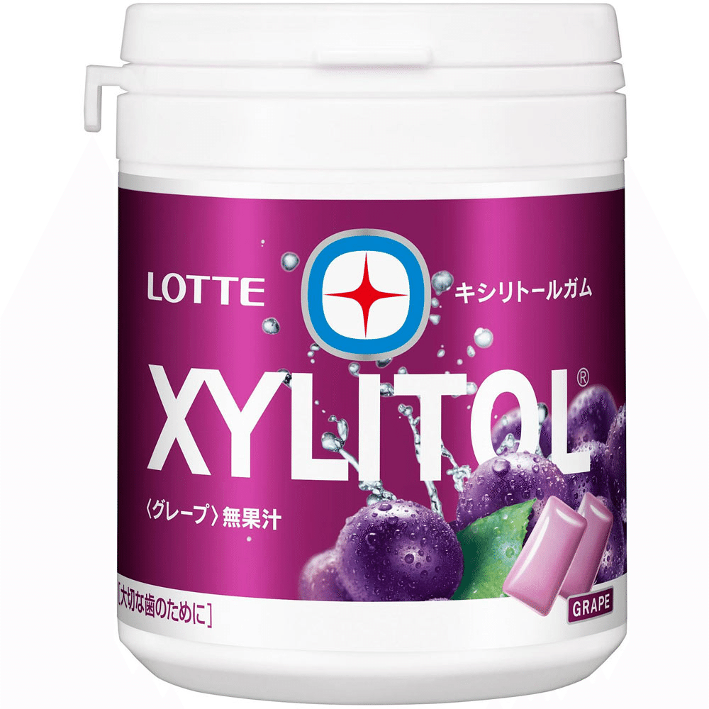 LOTTE Xylitol Sugar-Free Grape Flavor Gum 133g 133 กรัม