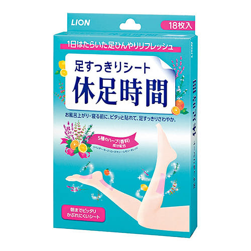 LION  Relax Foot Patch 18 sheets 1 box