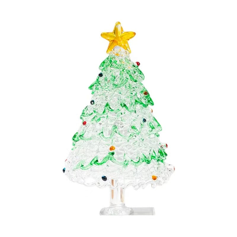 Christmas Tree Handwork Coloured Glaze Christmas Decoration-White L 1 개