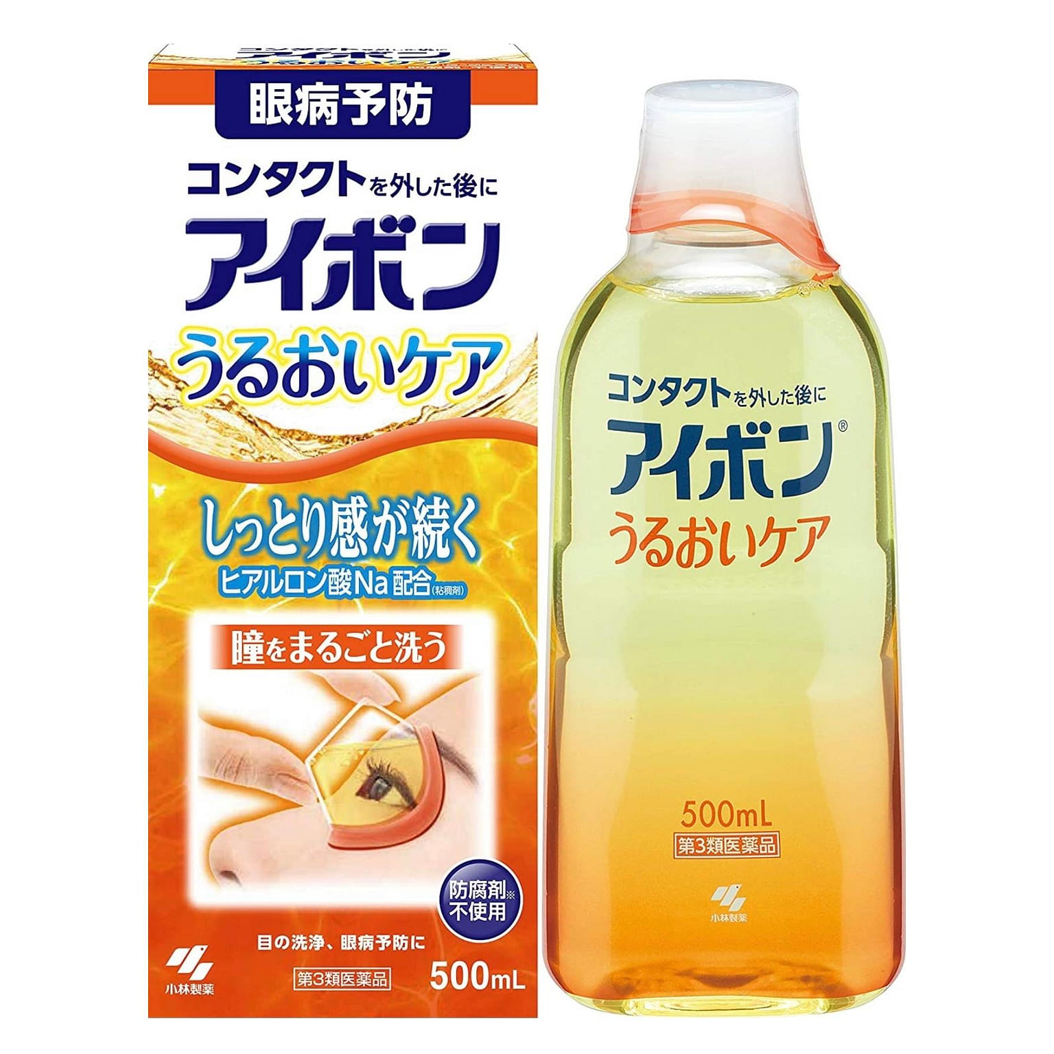 Kobayashi Eyebon Medical Eye Wash Liquid Moist Care 500ml 1 ส่วน