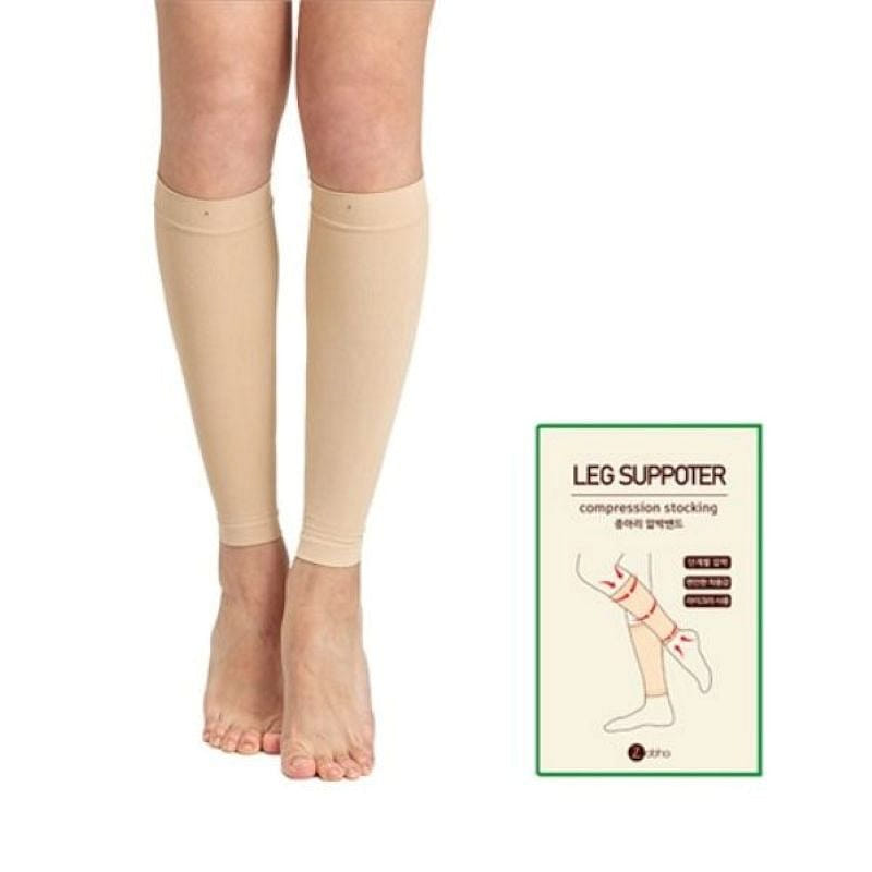 Joveha Calf Compression Band Stockings Beige 1 count