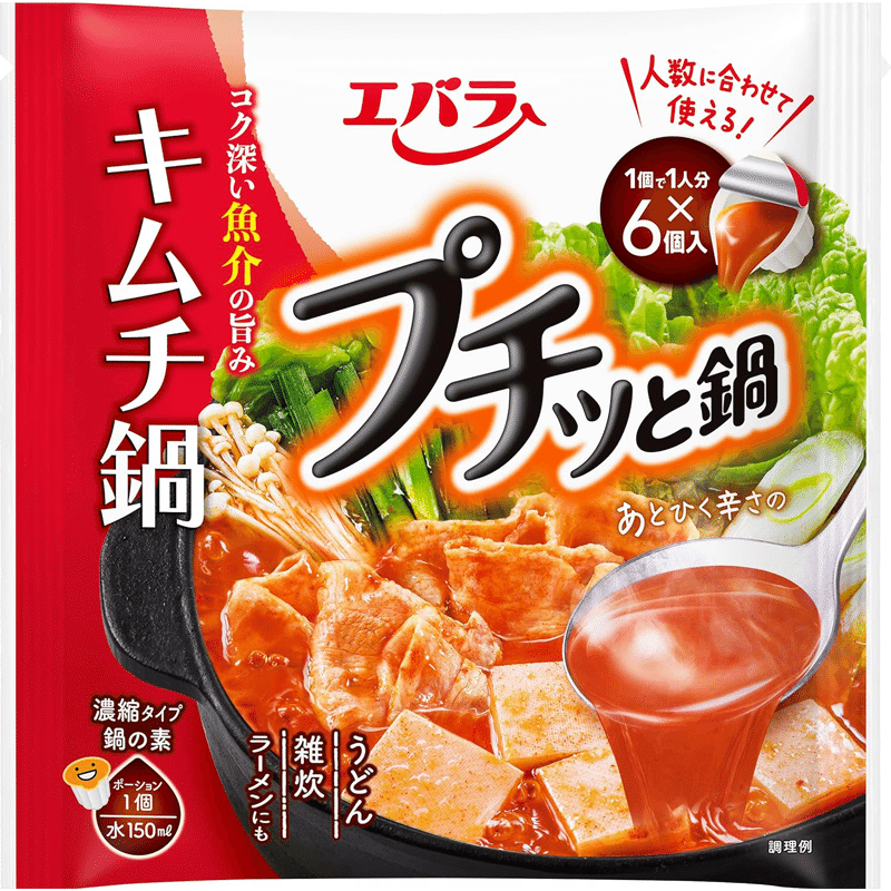 Ebara Petit Nabe Kimchi Nabe 23g x 6 pieces 1 케이스