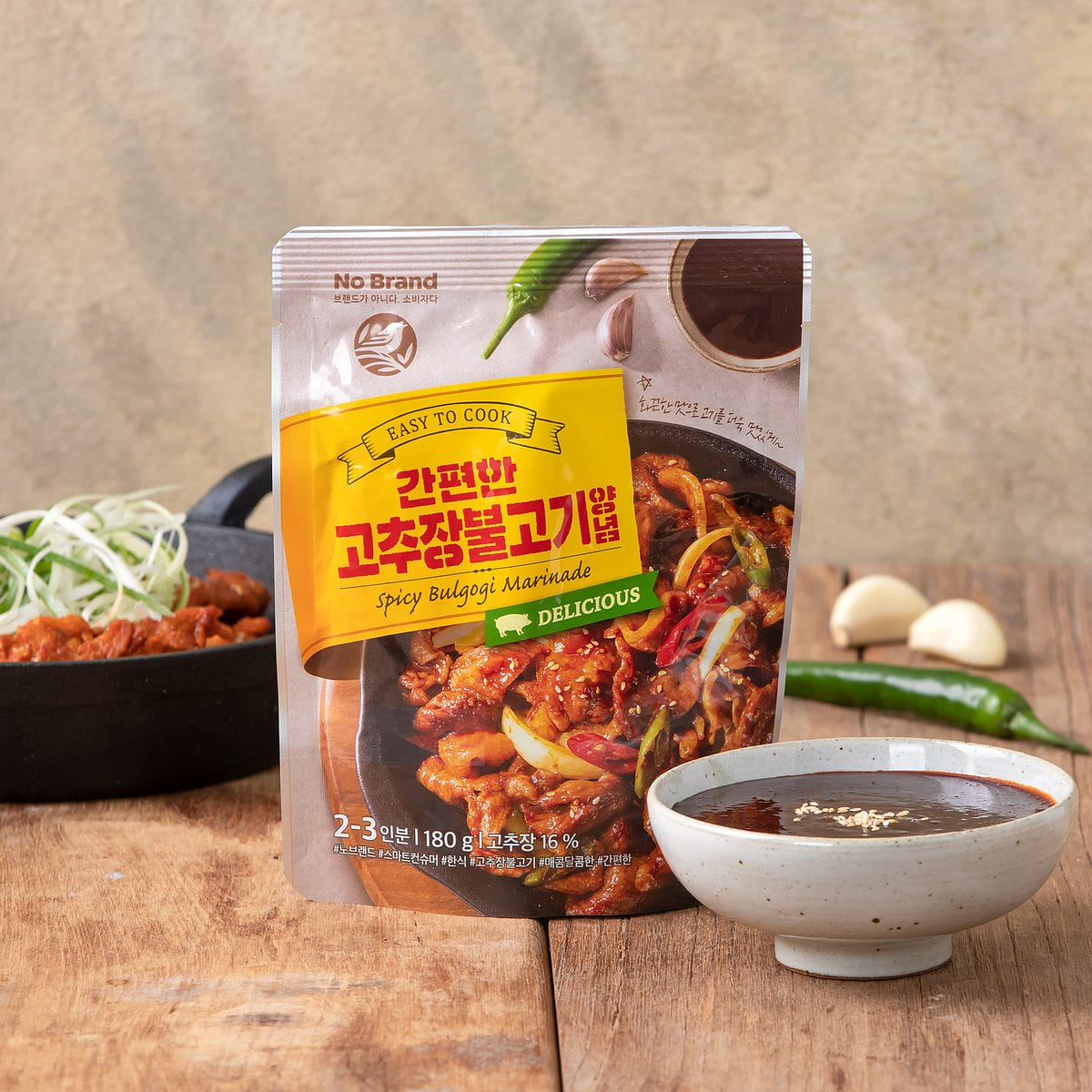 No Brand Easy seasoning Spicy Bulgogi Marinade 180G 고추장 불고기 소스, 한국요리, 한국반찬, 불백 1 each