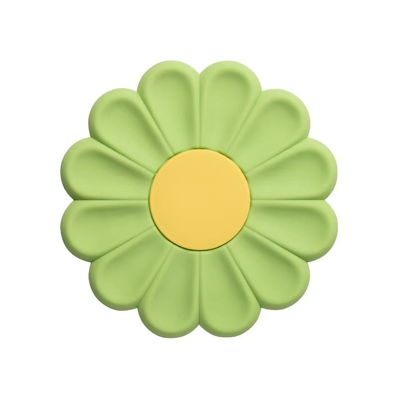 Daisy Flower Silicone Placemat Anti-Scald Simple Lovely-22cm Green 1 개