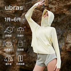 우브라스 여성용 자외선 차단 재킷, 속건 후드 재킷 여성용 자외선 차단 재킷 연한 색상 Purple-L-Shawl 50 그램