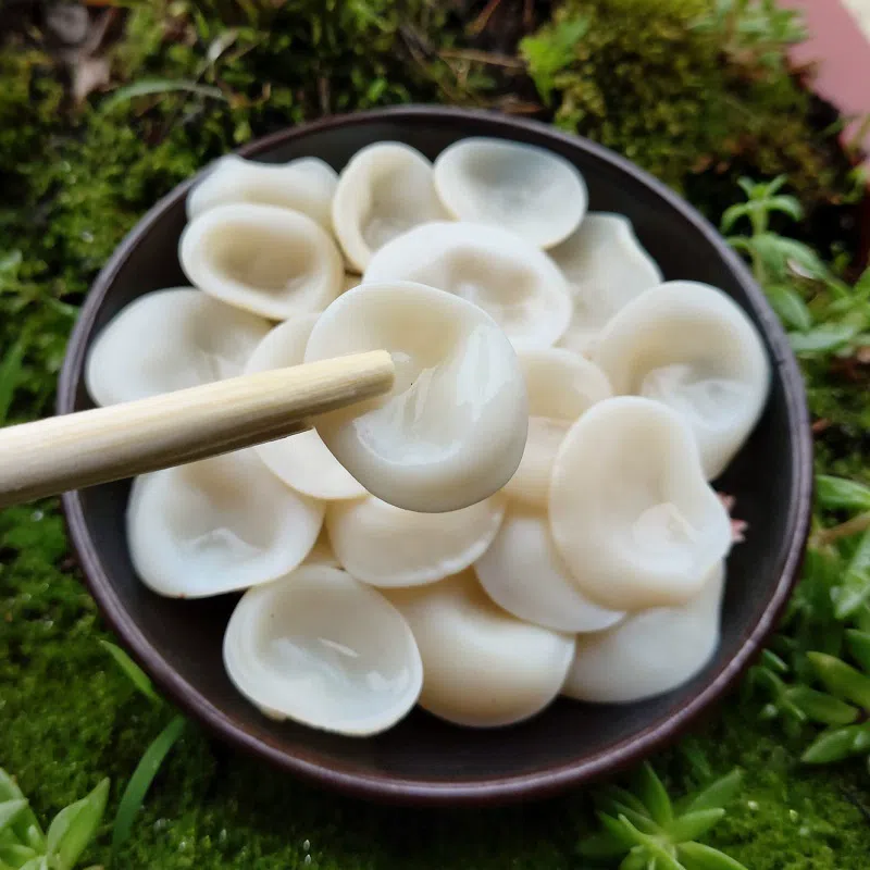 A selection of dried white jade fungus 500 กรัม