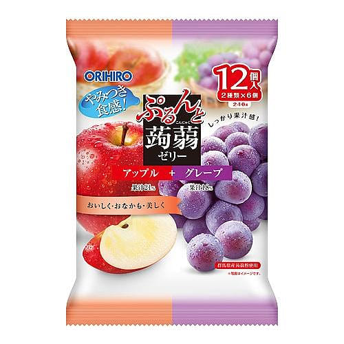 Thạch táo nho konjac ORIHIRO 12 cái 1 phần