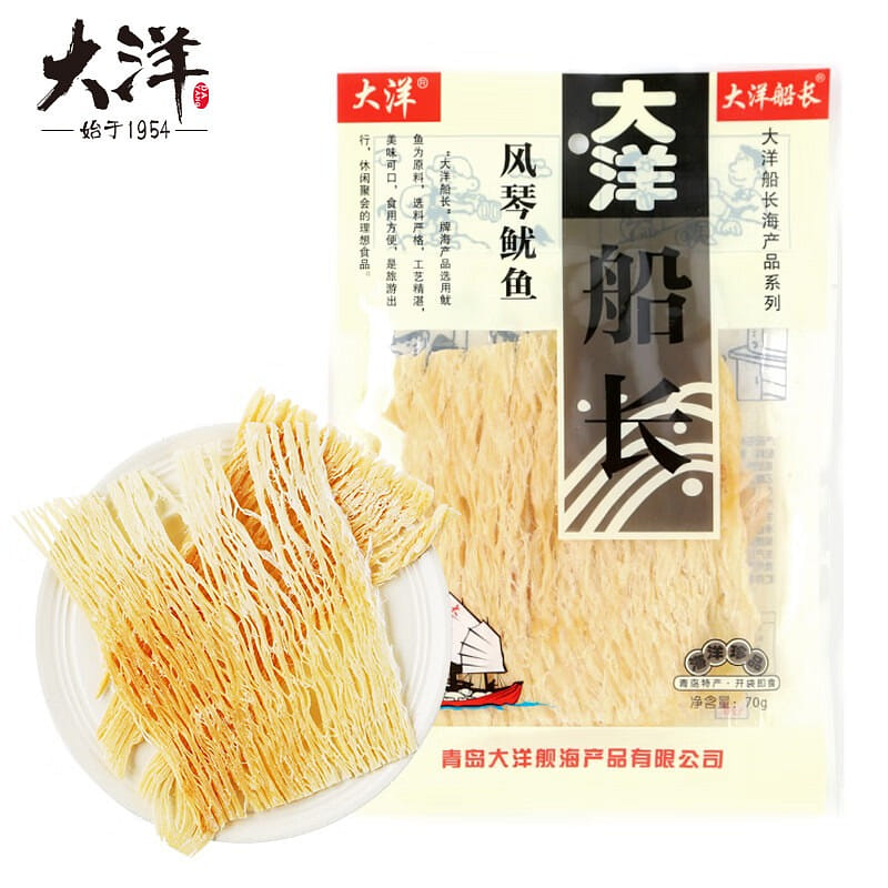 Charcoal-Grilled Squid Shreds Qingdao Seafood 70 g