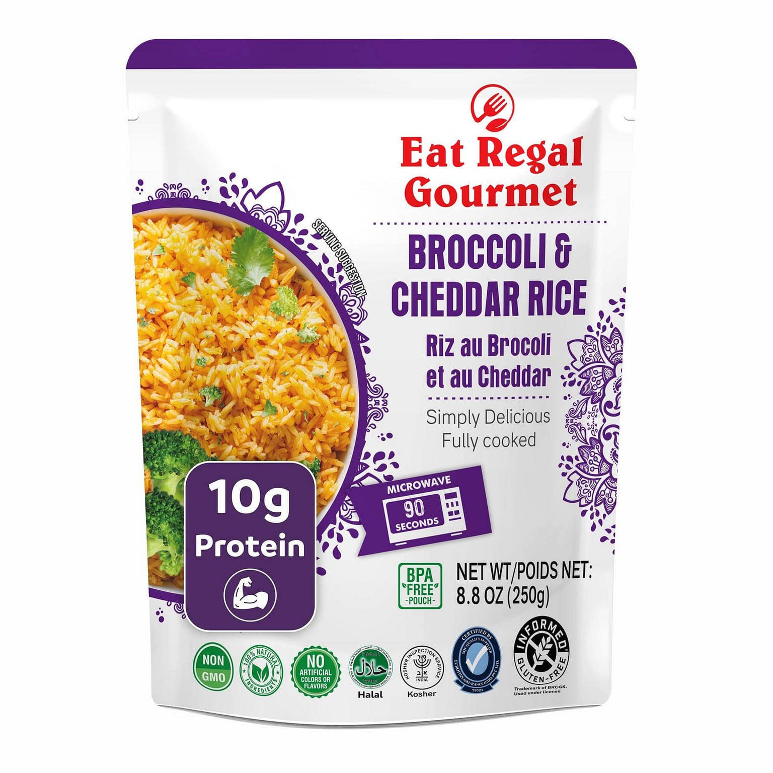 Eat Regal Broccoli & Cheddar Rice Pack of 12 8.8 oz
