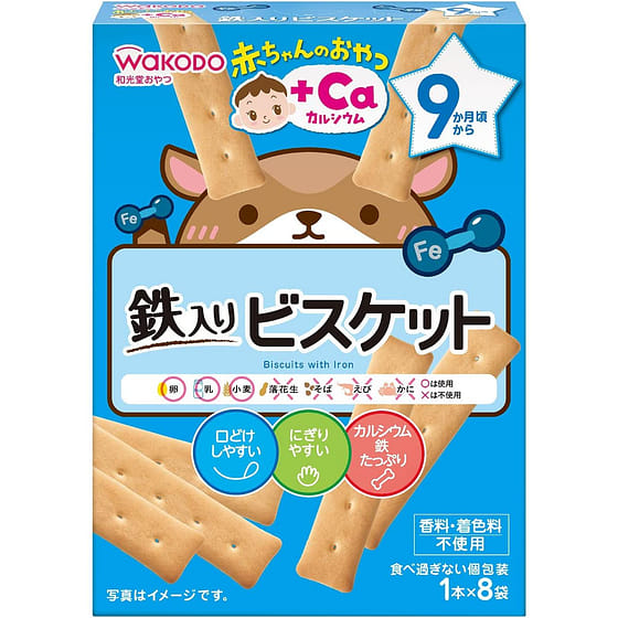 weee_snack_WAKODO Biscuits with Iron Calcium Babites 9 Months 1 each